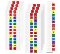 A-Z Sticky Tabs Multicolor Alphabet Index Tabs Self-Adhesive Page Tabs Transparent Permanent Alphabetical Tabs Small Book Tabs for Notebooks Dictionary Files (208)