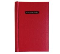 A-Z Strong Address and Telephone Wire Bound Index Book - Red - Size 205mm x 145mm