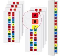 A-Z Tab Dividers for 3 Ring Binders Multicolor Tabs Alphabet of Contents Index Dividers Alphabetical Binder Divider for Notebook File Page Address Book Folder(208 Pieces)
