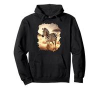 A Zebra in the savanna Freedom in nature Pullover Hoodie