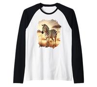 A Zebra in the Savanna Freedom in Nature Raglan Baseball Tee