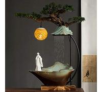 A Zen Water Fountain,indoor Water Feature,small Tabletop Water Fountain With Led Light,feng Shui Office Room Decoration Buddha 28.7inch