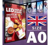 A0 | LED Illuminated Backlit Snap Frame Poster Display Light Box Menu Board