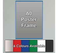 A0 Poster Frame in Blue- Easy to fit & open & shut - Single or Multi-pack Option (Single, Blue)