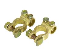 A0066-1-1 Battery Terminals Set Battery Terminals Battery Clamps Pole Clamps Car Battery + Plus - Minus Battery Pole Clamp Pole Connection Connection Terminals Car Truck Camping Solar 12 V and 24 V