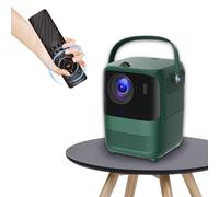 A008 Mini Projector with WiFi & Bluetooth,Electric Focus Al Voice Remote Control 1080P Outdoor Projector,Portable Quadrangle Trapezoid Correction,Compatible with iOS/Android/TV Stick/HD (Green)