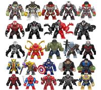(A027) 28 Style Anime Figure Wolverine The Thing Spide Building Blocks Rman Thor Toys For Children Boy Girls Christmas Gift