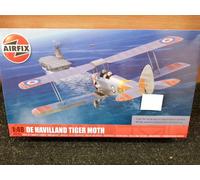 Airfix Model Set - A04104A de Havilland Tiger Moth Model Building Kit - Plastic Model Plane Kits for Adults & Children 8+, Set Includes Sprues and Decals - 1:48 Scale Model