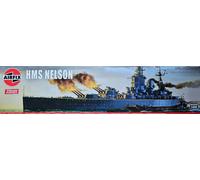 AIRFIX - Vintage Classics Set - A04203V HMS Nelson - Plastic Model building kit Ship Kits for Adults & Children 8+, Set Includes 132 Pieces - 1:600 Scale Model Ship Set
