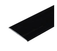 A08 930mm X 35mm 2.3mm Anodised Aluminium Flat Door Threshold Profile - Black, 0.93M