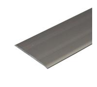 A08 930mm X 35mm 2.3mm Anodised Aluminium Flat Door Threshold Profile - Inox, 0.93M