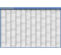 A1 2024 Wall Planner by SwiftGlimpse, Erasable Yearly Wall Calendar, 92cm x 61cm, Large, Horizontal, Navy