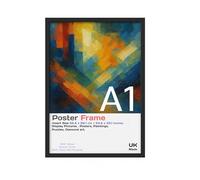 A1-59.4 x 84.1 cm Wall Picture Frame Display Photo Posters & Puzzles, Easy to Hang, Lightweight, Protected With a Film, Long Securing Clips