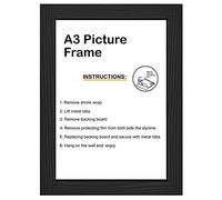 A1 A2 A3 A4 A5 A6 Modern Style MDF Poster/Picture/Photo Frames in Black, White, Silver, Oak & Walnut (BLACK, A3 (42 x 29.7 cm))