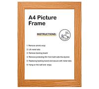 A1 A2 A3 A4 A5 A6 Modern Style MDF Poster/Picture/Photo Frames in Black, White, Silver, Oak & Walnut (OAK, A4 (21 x 29.7 cm))