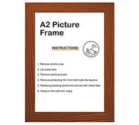 A1 A2 A3 A4 A5 A6 Modern Style MDF Poster/Picture/Photo Frames in Black, White, Silver, Oak & Walnut (WALNUT, A2 (42 x 59.4 cm))