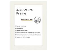 A1 A2 A3 A4 A5 A6 Modern Style MDF Poster/Picture/Photo Frames in Black, White, Silver, Oak & Walnut (WHITE, A3 (42 x 29.7 cm))