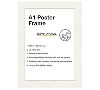 A1 A2 A3 A4 A5 A6 Modern Style MDF Poster/Picture/Photo Frames in Black, White, Silver, Oak & Walnut (WHITE, A1 (84 x 59.4 cm))