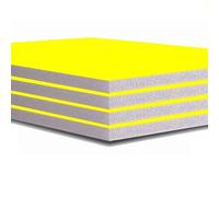 A1,A2,A3,A4,A5 Foam Board - Black (Pack of 10) - Black -Foam Core Polystyrene - Photo Foam Board - for Presentation, Mounting, Arts & Crafts (Yellow, A5)