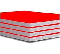 A1,A2,A3,A4,A5 Foam Board - Black (Pack of 10) - Black -Foam Core Polystyrene - Photo Foam Board - for Presentation, Mounting, Arts & Crafts (Red, A2)