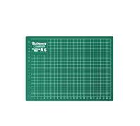 A1 A2 A3 A4 A5 Size Cutting Mat Non-Slip Cutting Board with Surface for Arts & Crafts Easy Guided Line Knife Cuts for Paper, Card, Fabric, Plastic for Professional Cutting Green (A5)
