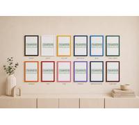 A1 A2 A3 A4 Slim Brushed Wood Photo Frame Home décor • Gallery walls • Gifts • Office styling • Art prints Black White Blue Red Pink Frames (Red, 12x8)