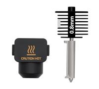 A1, A2L Hardened Steel Hotend Kit, 3D Printer Print Head Hot End Heating Block Kit with 0.8mm Leak-proof Integrated Nozzle and Silicone Socks for Bambu Lab A1/A1 Mini/A2L