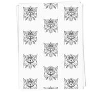 A1 'Art Deco Rose Doodle' Gift Wrap/Wrapping Paper Sheet (GI00110579)