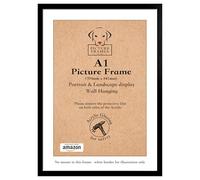 A1 Black Picture Frame - 59.4 x 84 cm Wall-Mounted Poster Frame with Perspex Front, Landscape or Portrait Display