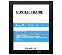 A1 Black Poster Frame, Size,84.1 x 59.4 cm, (840 x 594 mm)