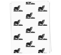 A1 'Border Collie Dog on Grass' Gift Wrap/Wrapping Paper Sheet (GI00107697)