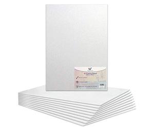 A1 Canvas Panel Stretched Blank Canvas Board Primed Artist Boards 100% Cotton for Oil Paint Acrylic Mixed Media Acid Free White Canvases Art Painting Panel (A1 Size - 594mm x 841mm - 10 Boards)