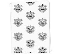 A1 'Chinese Lion Mask' Gift Wrap/Wrapping Paper Sheet (GI00109829)