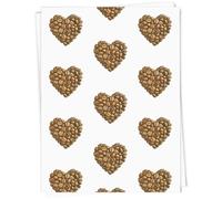 A1 'Coffee Bean Heart' Gift Wrap/Wrapping Paper Sheet (GI00106897)