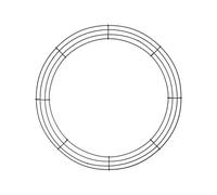 A1 Craft 24 Inch Raised Big Round Green Wire Wreath Frame for Christmas Decoration And Funeral Floral Wreath (Pack 2)