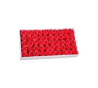 A1 Craft 50 Pcs Red Rose Bath Soap Red Flower Scented Bath Soap Rose Flower Valentine's Day Anniversary Mother's Day