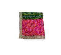 A1 Craft Pink/Green Mataji Ni Chunari for Navaratri Hindu Festival Diwali Laxmi Pooja -Single