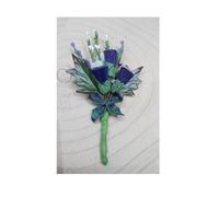 A1 Craft Scottish Purple Thistle Heather Buttonholes Single Spray