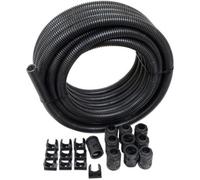 A1 Electrics 20mm Flexible Conduit With Glands And Clips 10 Metre Black Contractor Pack