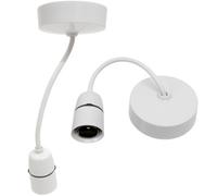 A1 Electrics 2X Ceiling Pendant Lights, 6 Inch, Bc/b22 Bayonet Lampholder, T2 Rated, White, Suitable For Led