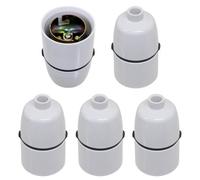 A1 Electrics 5 X Bc Bayonet B22 Pendant Lampholder With Short Skirt T2 Rated White