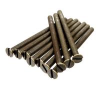 A1 Electrics A1Electrics 10 X Socket Screws M3.5 Antique Brass 50mm Long Flat Slotted Countersunk Head