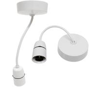 A1 ELECTRICS A1ELECTRICS.COM 2X Ceiling Pendant Lights, 6 Inch Drop with BC B22 Bayonet Lamp Holder, White Ceiling Rose, T2 Rated Lampholder