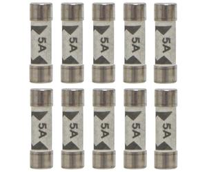 A1 ELECTRICS A1ELECTRICS.COM 5 Amp Consumer Unit Fuses UK - BS1361 5A - For Fuses Carriers - Lights and Lighting Circuits - 10 Pack
