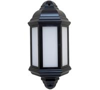 A1 ELECTRICS A1ELECTRICS.COM Half Lantern Outdoor Wall Light Black, 8W LED 6000k, Traditional, Vintage Coach Light