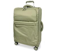 A1 FASHION GOODS 4 Wheel Premium Soft Casing Luggage Lightweight Expandable Suitcases with USB Port Travel Bags GlideX (Sage Green, Medium Check-in Size 24")