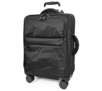 A1 FASHION GOODS 4 Wheel Premium Soft Casing Luggage Lightweight Expandable Suitcases with USB Port Travel Bags GlideX (Black, Small Cabin Size 20")
