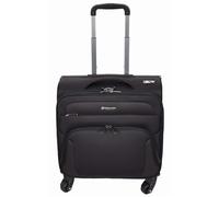 A1 FASHION GOODS 4-Wheel Rolling Pilot Case, Multi-Compartments for Laptop Documents Clothes, Business Travel Bag Shuttle Black