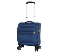 A1 FASHION GOODS Budget Airline Under Seat Cabin Size Suitcase Lightweight Expandable 4 Wheel Soft Hand Luggage Atom (Navy)