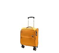 A1 FASHION GOODS Budget Airline Under Seat Cabin Size Suitcase Lightweight Expandable 4 Wheel Soft Hand Luggage Atom (Yellow)